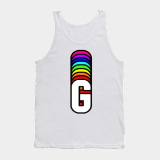 Rainbow Letter, G Tank Top